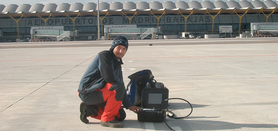 Survey in airport parking by GPR