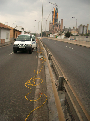 Electrical tomography on asphalt